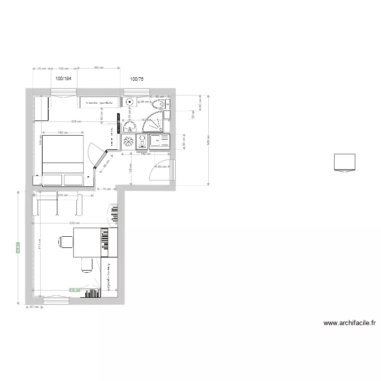 jeanny APPARTEMENT am&eacute;nag&eacute;e  2022. Plan de 