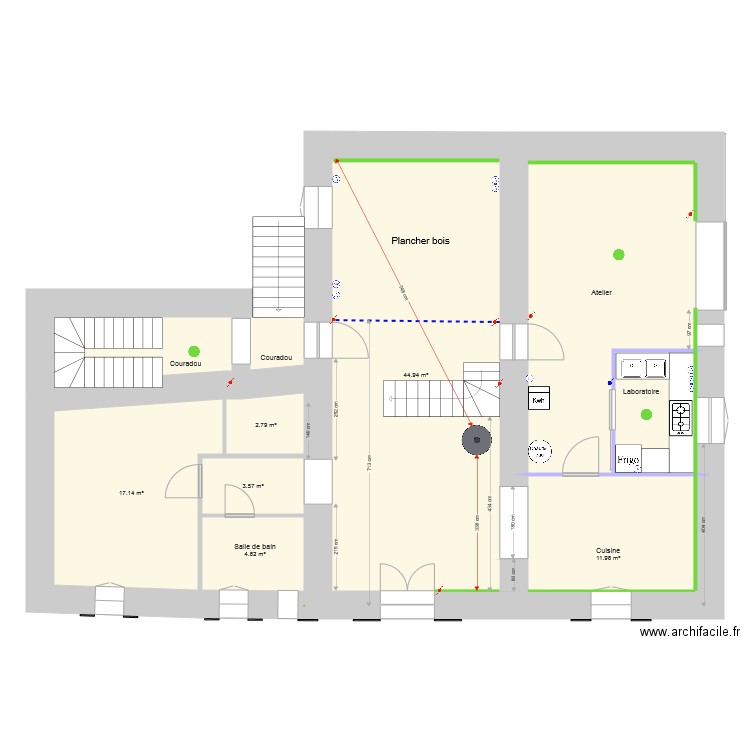 Rocles RDC Maçonnerie. Plan de 0 pièce et 0 m2