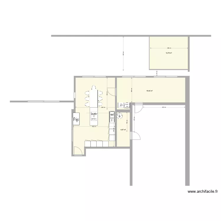 Projet travaux 2022 option 3. Plan de 
