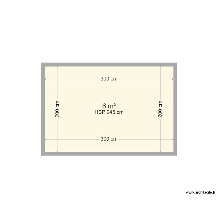 sdb atika cotes. Plan de 1 pièce et 6 m2