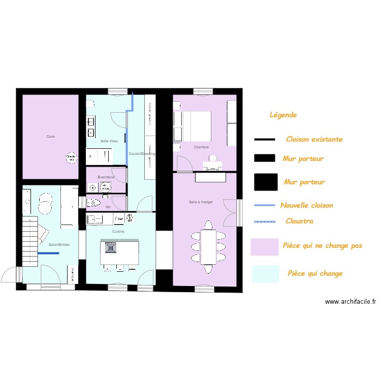 MARAUX Thibaud et THOMAS Chloé. Plan de 0 pièce et 0 m2