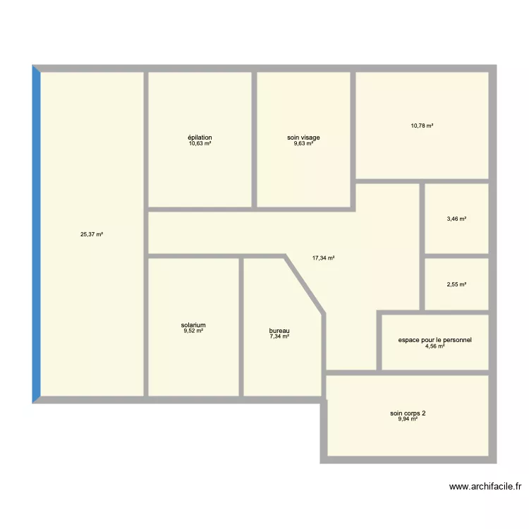 institut perle de beaut&eacute; . Plan de 