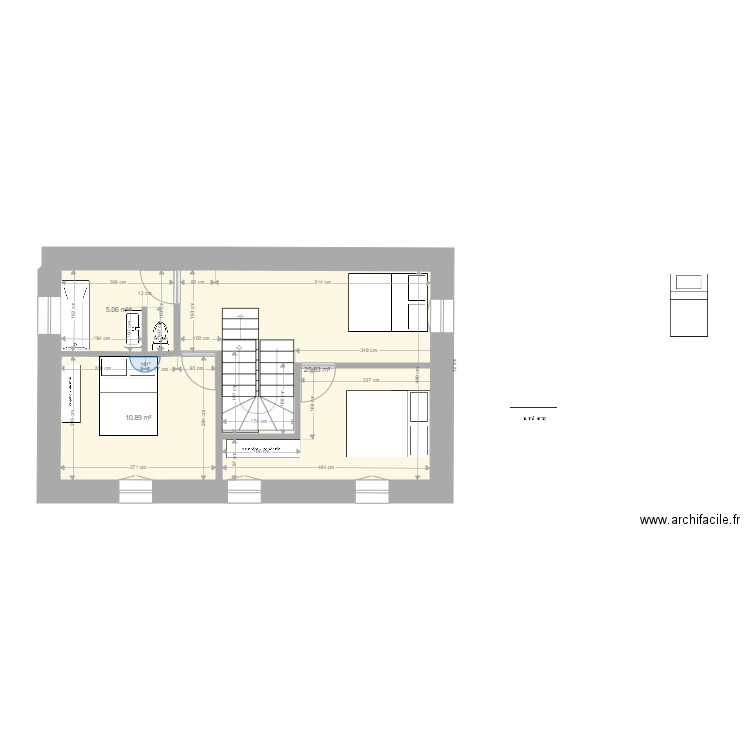 sausseyétageeprojet4 avec escalier accès comble. Plan de 0 pièce et 0 m2