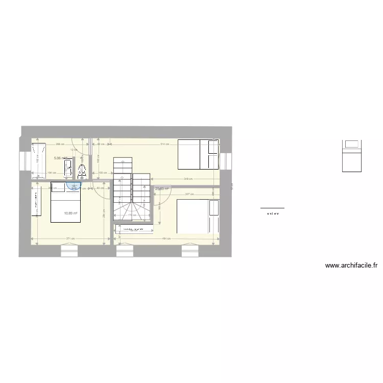 saussey&eacute;tageeprojet4 avec escalier acc&egrave;s comble. Plan de 