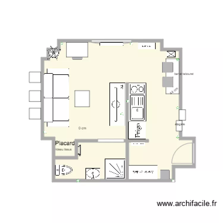 Studio 3 actuel Servane. Plan de 