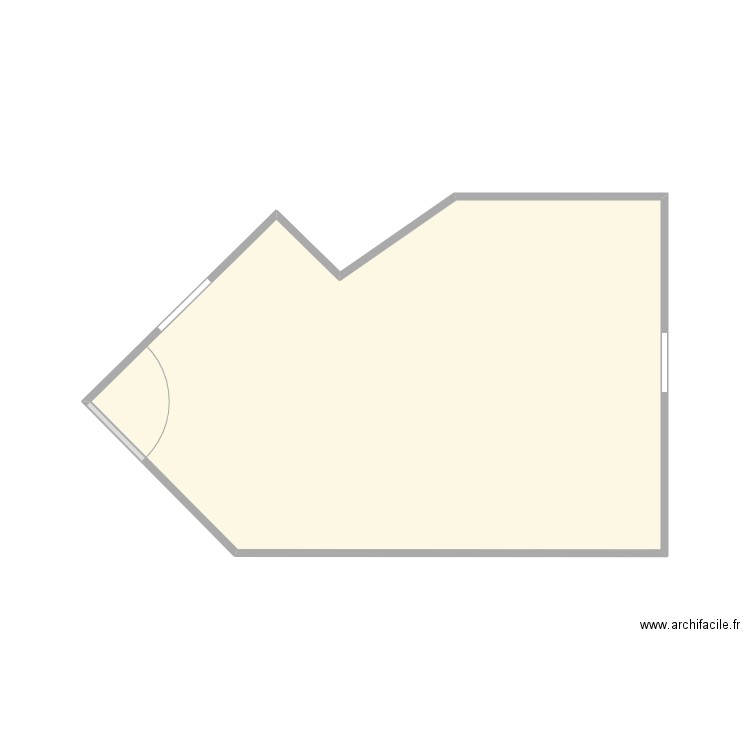 VAUTHIER plan de base. Plan de 1 pièce et 22 m2