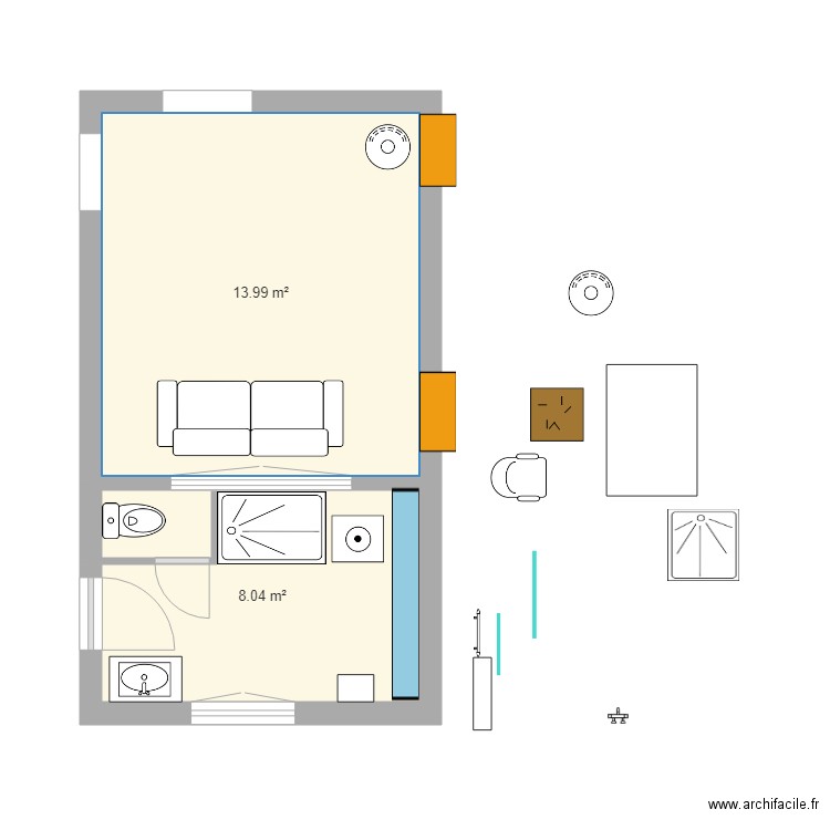 Grrr RdC 2023 - 14. Plan de 2 pièces et 22 m2