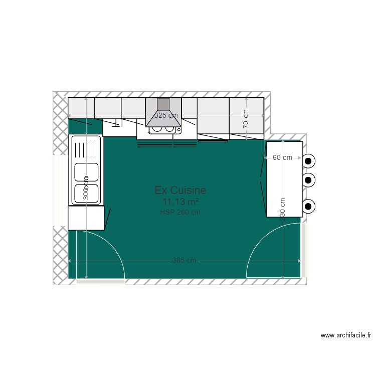 cuis 1. Plan de 0 pièce et 0 m2