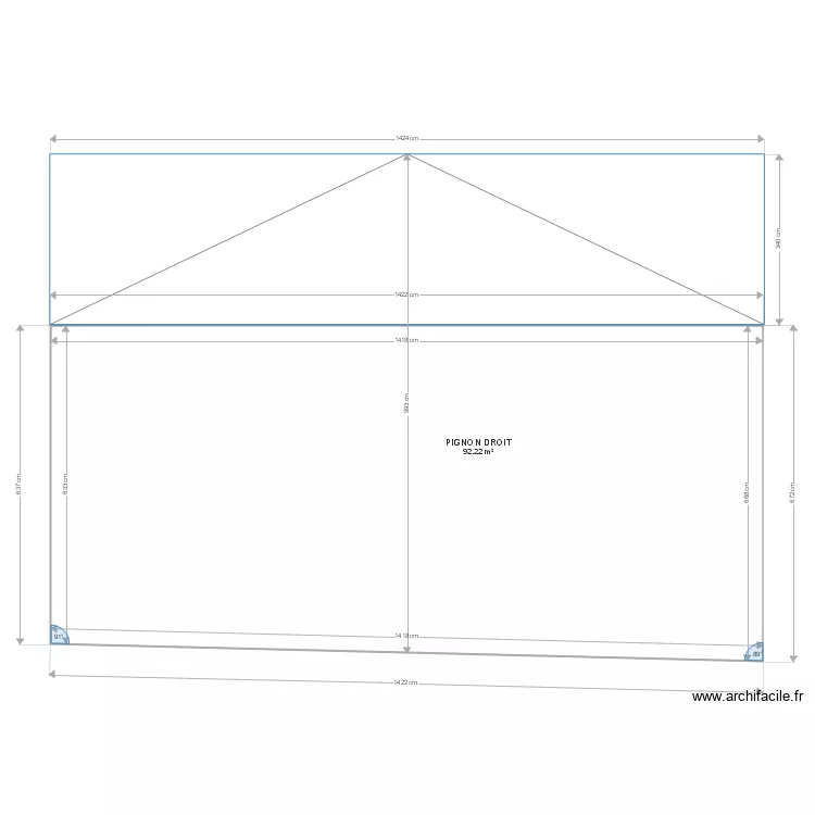 PIGNON DROIT. Plan de 