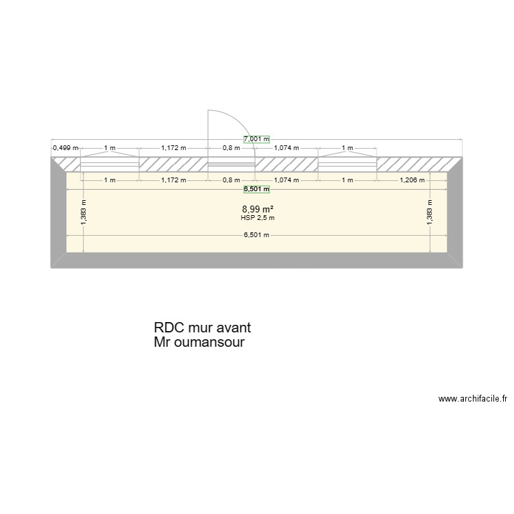 rdc mur avant . Plan de 0 pièce et 0 m2