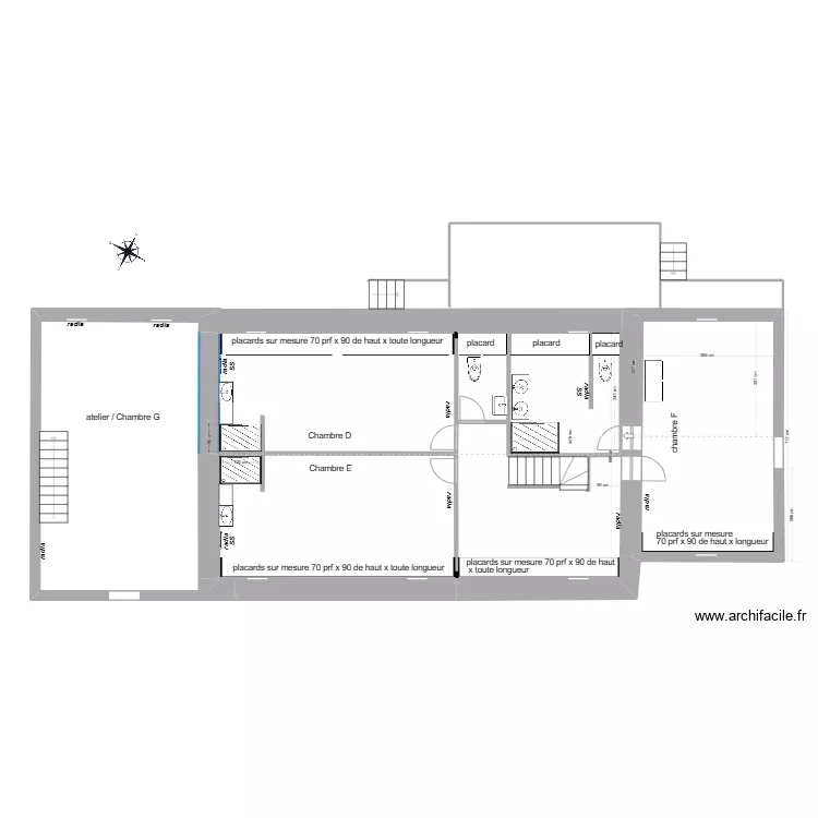 projet &eacute;tage 2 mars radia. Plan de 