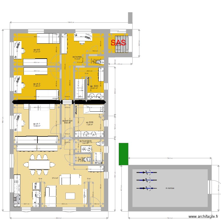 OK nouvelle maison 3 ch. Plan de 0 pièce et 0 m2