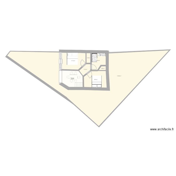 essai 2 gueriniere. Plan de 14 pièces et 299 m2