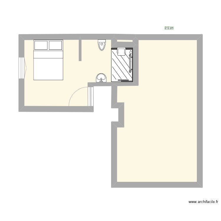 plan M AKIL aménagé. Plan de 0 pièce et 0 m2