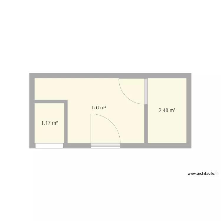 Cabanon piscine. Plan de 