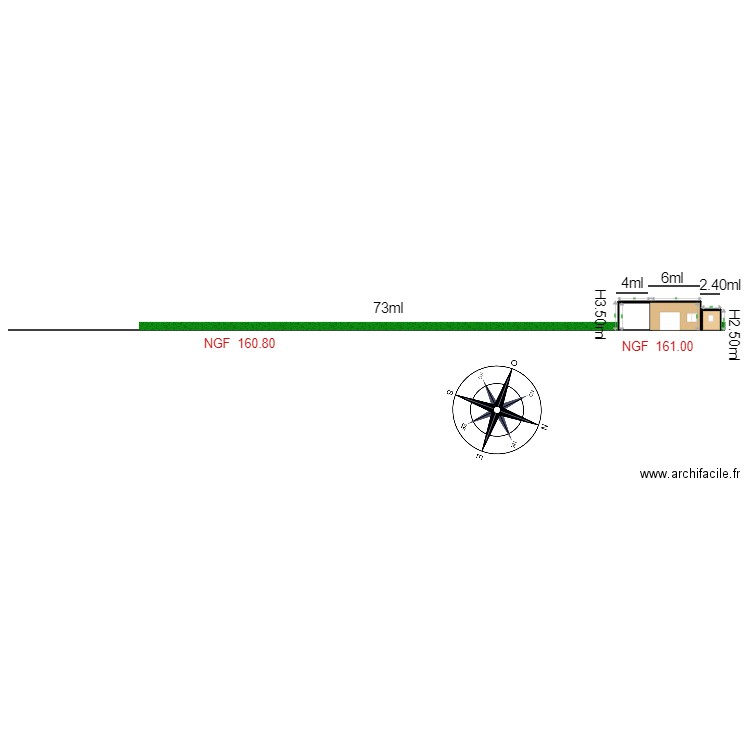 Plan en coupe      loic. Plan de 3 pièces et 36 m2