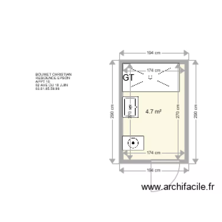 BOUWET CHRISTIAN LE TOUQUET . Plan de 