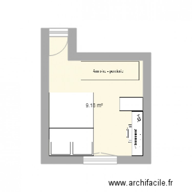 Chambre projet 1. Plan de 0 pièce et 0 m2