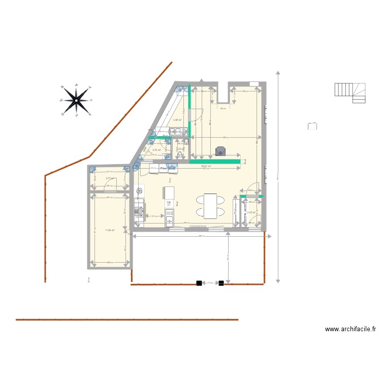 RdC au 27 12 2018. Plan de 0 pièce et 0 m2