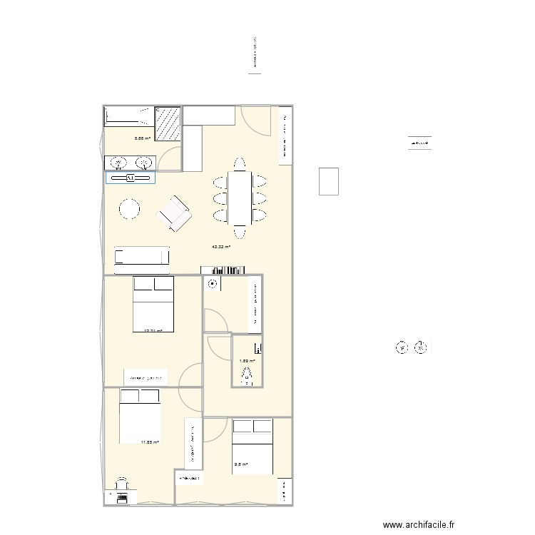 1er etage T4 1. Plan de 0 pièce et 0 m2