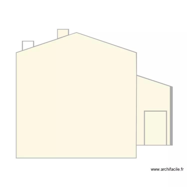 Vue am&eacute;nagement cot&eacute; garage. Plan de 