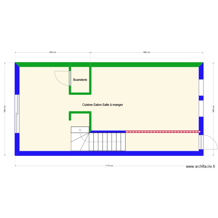 ROSEC PUGET RDC. Plan de 2 pièces et 51 m2