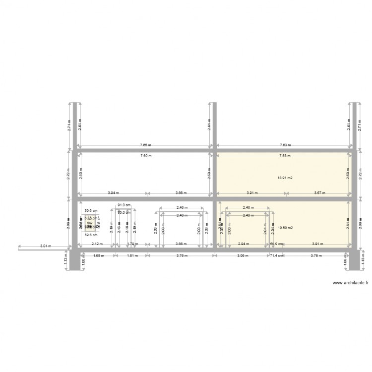 maison 2 garages avancés vue coté nord. Plan de 0 pièce et 0 m2