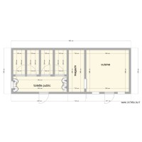 plan toilette public et cuisine 