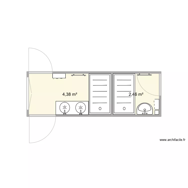 Salle de bain. Plan de 
