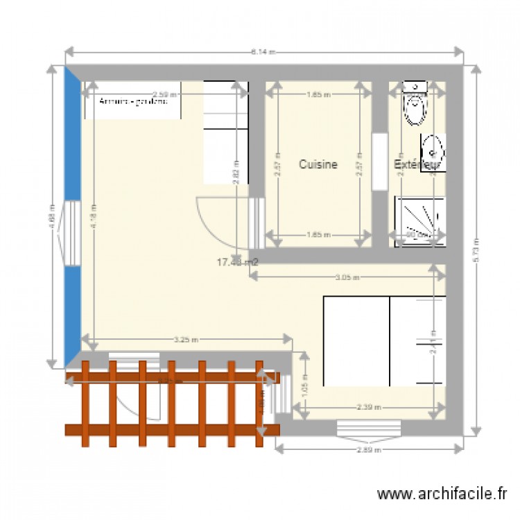 case gardien v2. Plan de 0 pièce et 0 m2