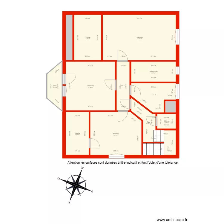 BI 3144 &eacute;tage c&ocirc;t&eacute;. Plan de 