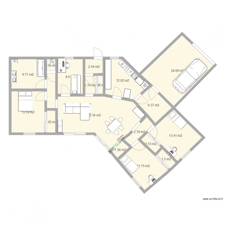 maison V. Plan de 0 pièce et 0 m2