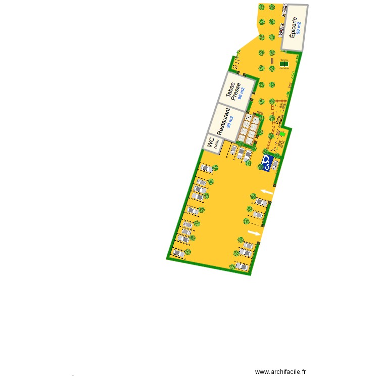 jardin 3. Plan de 4 pièces et 298 m2