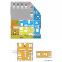 Plans r&eacute;am&eacute;nagements 3 LOGEMENTS La Mothe