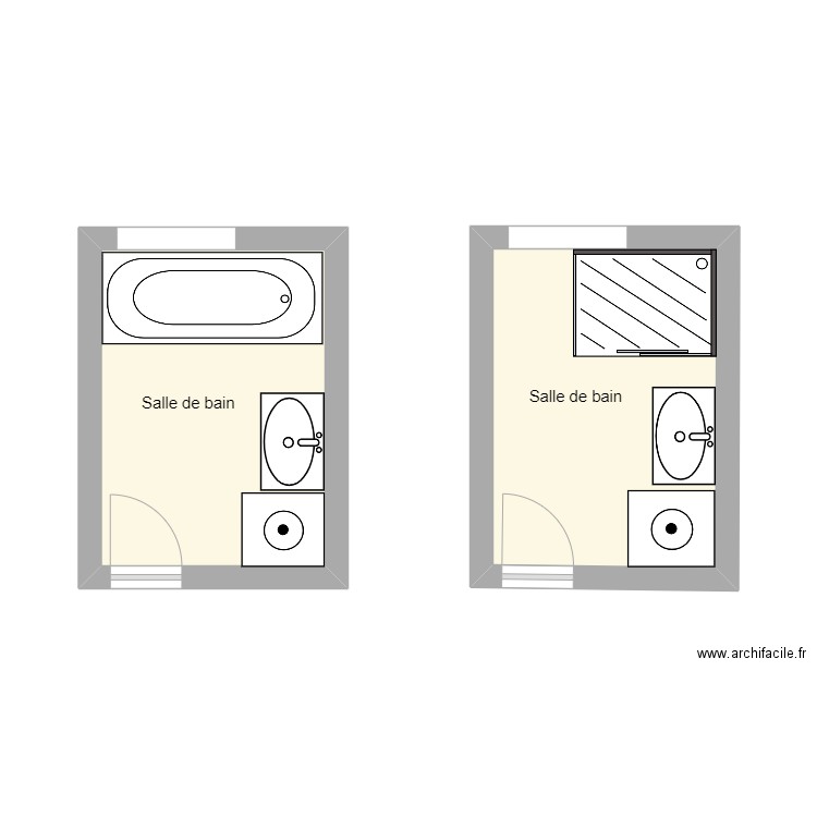 BALDENWECK Daniel . Plan de 2 pièces et 18 m2