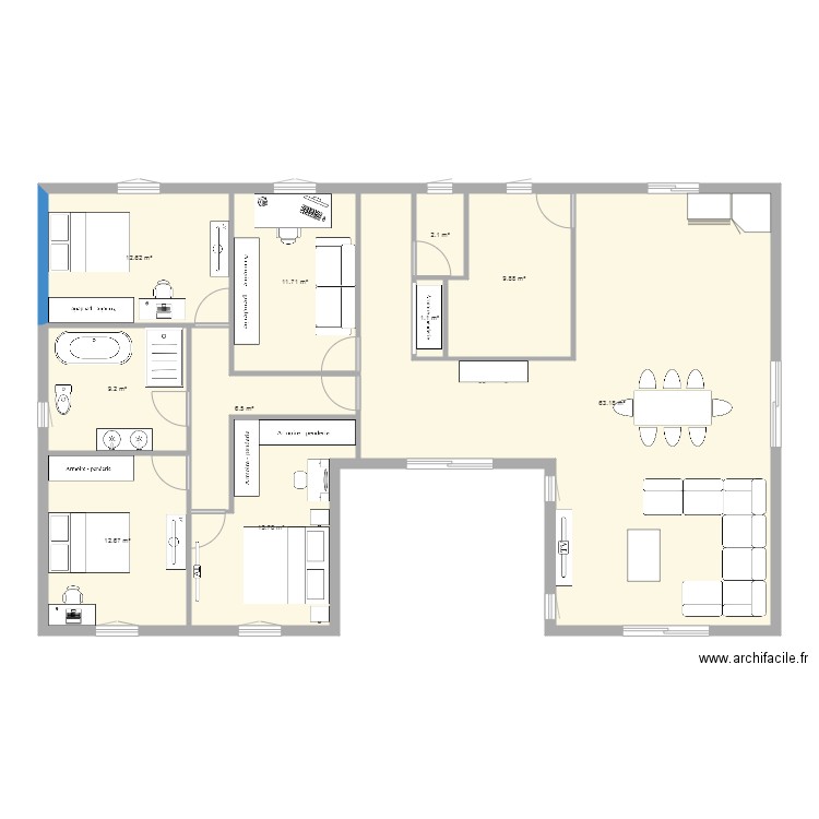 maison. Plan de 0 pièce et 0 m2