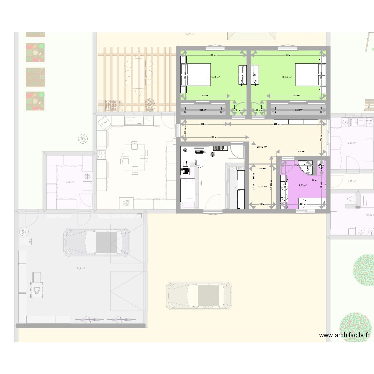 PLAN AC 25. Plan de 20 pièces et 825 m2