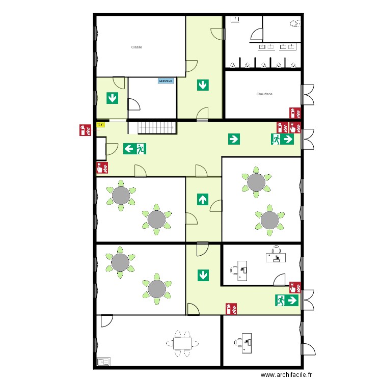 Ecole Olivier RDC. Plan de 0 pièce et 0 m2