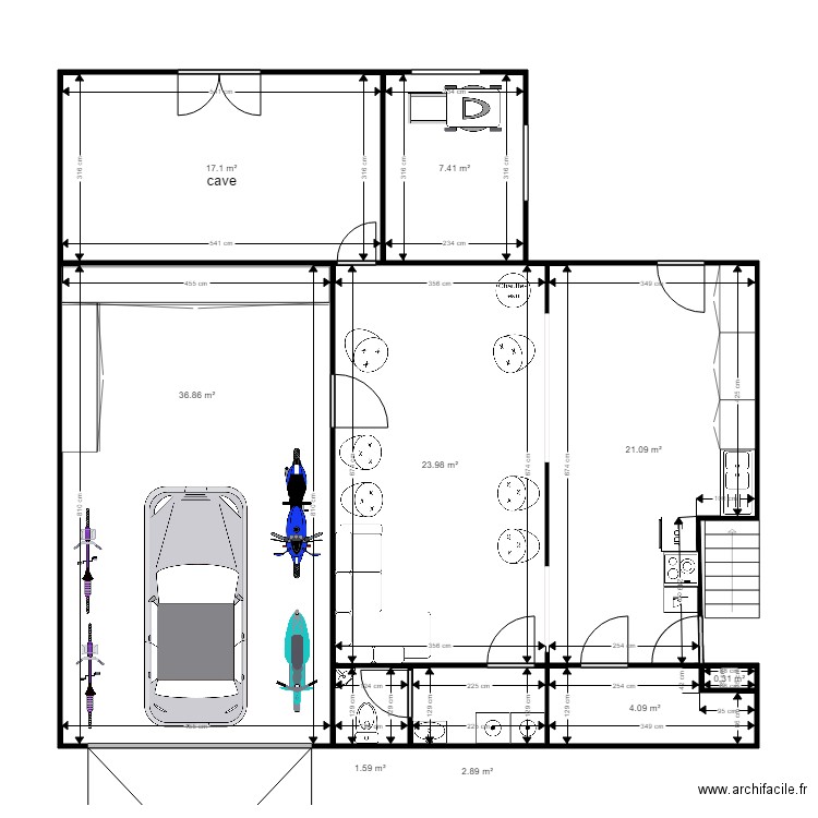 LEUVILLE SOUS SOL MEULBLE. Plan de 0 pièce et 0 m2