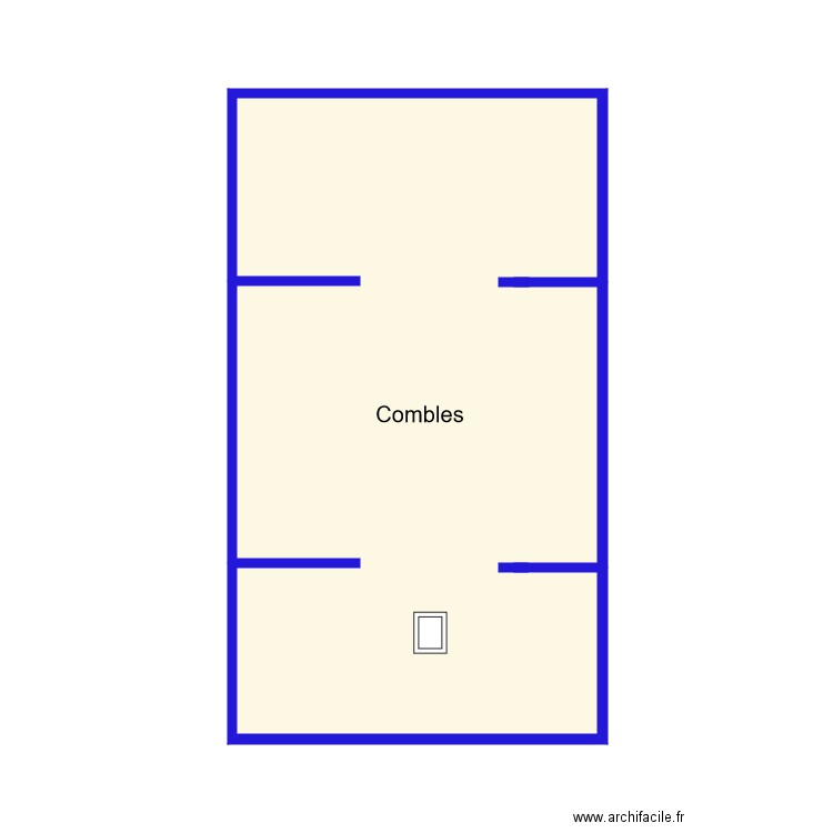 COMBLES BERNARDINI. Plan de 1 pièce et 26 m2