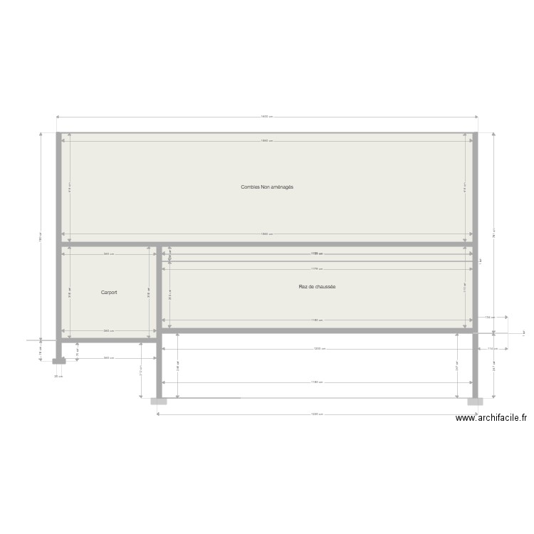 Coupe de face Avant ok1. Plan de 0 pièce et 0 m2