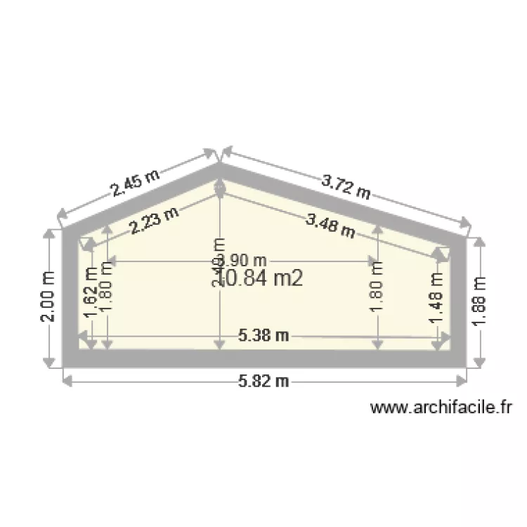 pente toit central. Plan de pente toit central. Plan de