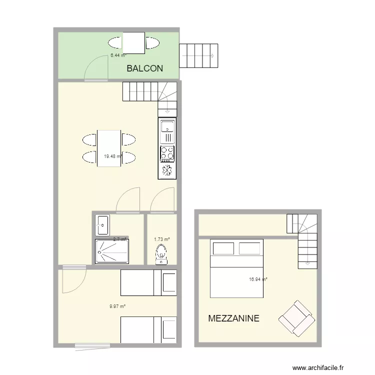 Gite VAN GOGH. Plan de 