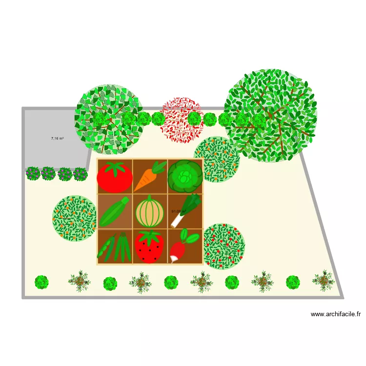 jardin 2 chenes. Plan de jardin 2 chenes. Plan de
