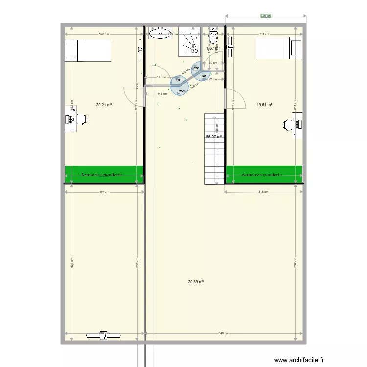 ETAGE CHMABRE FIN. Plan de 