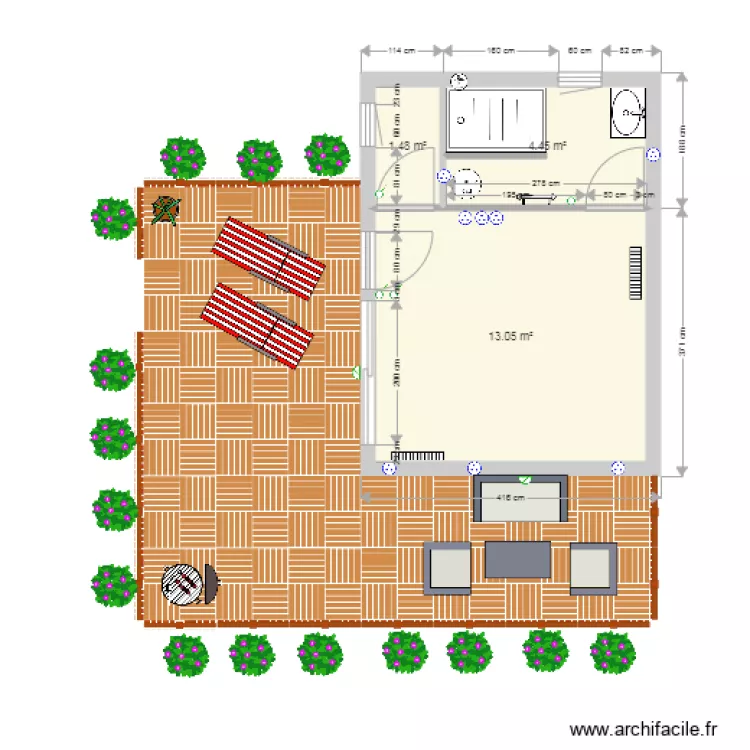 chambre 4 pascal cotes. Plan de 