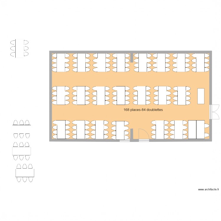 salle communale 168 PLACES concours sp truite. Plan de 0 pièce et 0 m2