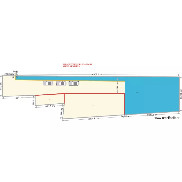 Goussainville V1  emprises  16 122 018. Plan de 