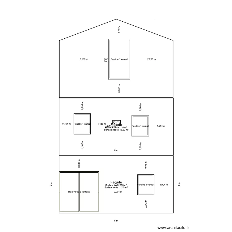 FACADE maison petite. Plan de FACADE maison petite. Plan de