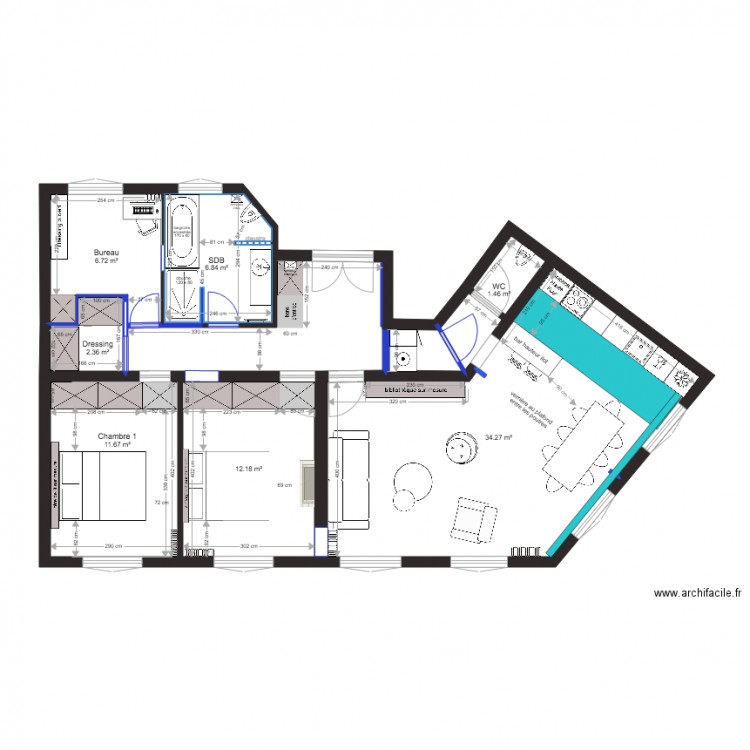 PLAN DUNKERQUE 13 version bar 4. Plan de 0 pièce et 0 m2